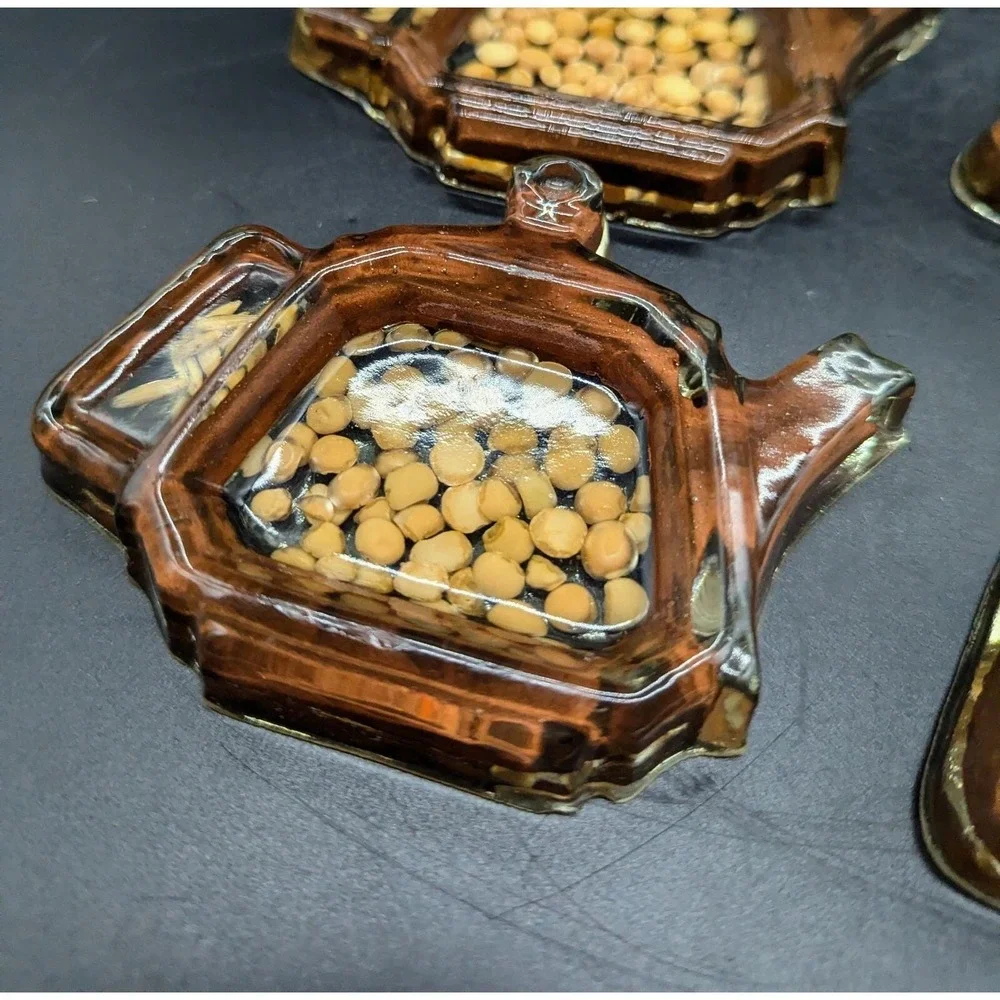 Napkin Holder Spoon Rest Gamut Designs Dry Seeds Lucite Resin Cottagecore